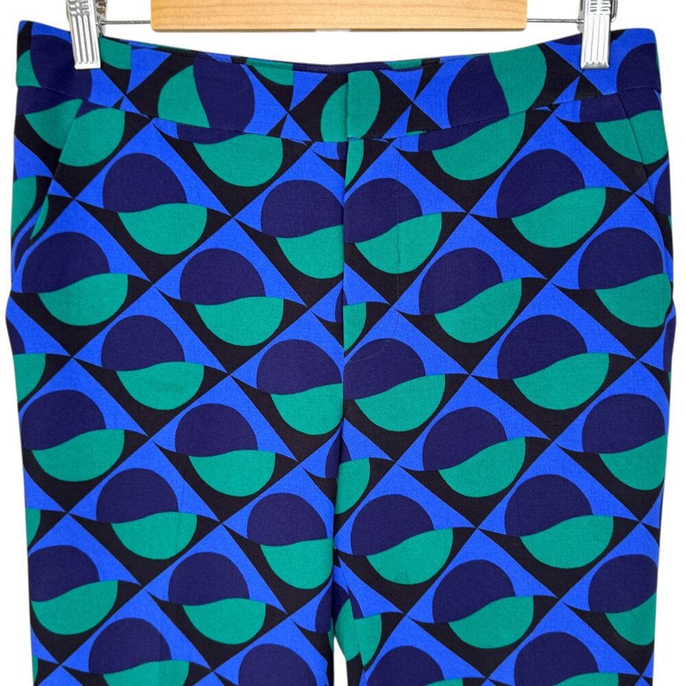 Marc Jacobs Blue and Teal patterned dress pants Size 8 - Picture 4 of 15